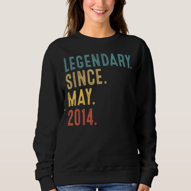 Sweatshirt 8 Ans Légende depuis mai 2014 8e anniversaire (Devant)