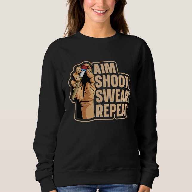 Sweatshirt 8 ball pool billiard Quote for a Pool player  1 (Devant)