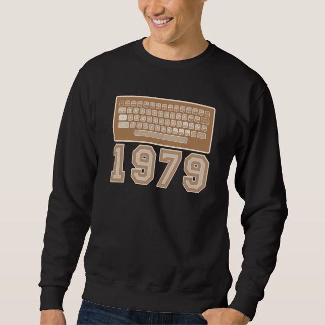 Sweatshirt 8 bit Computer A 400 Retro 1979 Nerd Geek Videogam (Devant)