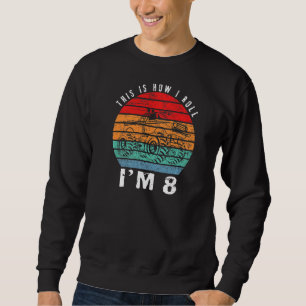 Sweatshirt 8e anniversaire Monster Truck 8 ans Vintage Re