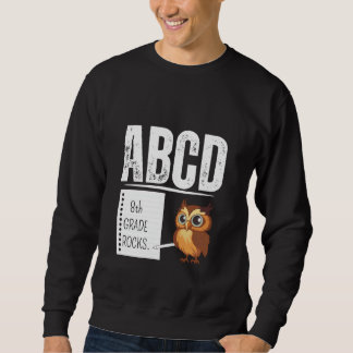 Sweatshirt 8e GRADE ROCKS Crayon ABCD Enseignant Retour à l'é