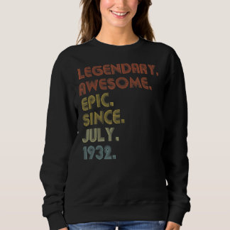 Sweatshirt 90 ans Awesome depuis juillet 1932 90e anniversair