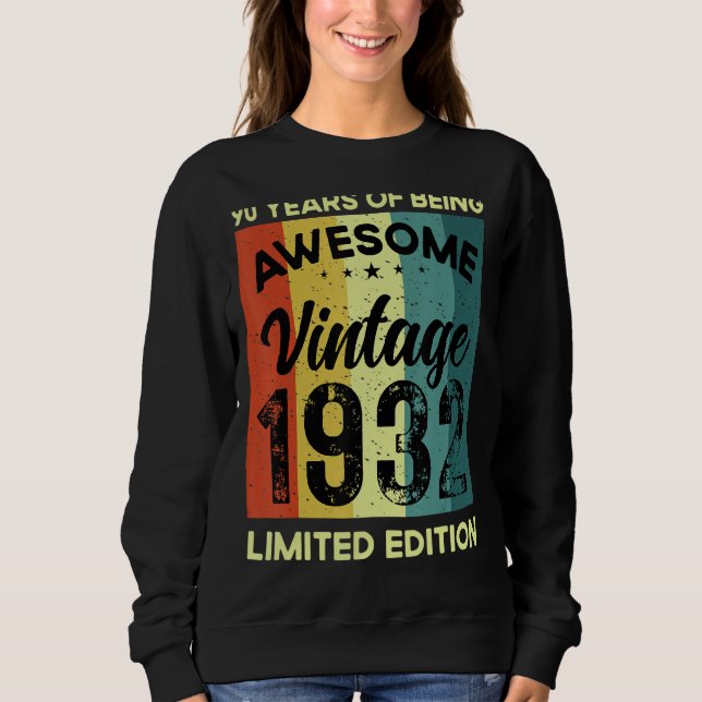 Sweatshirt 90 Ans D'Être Vintage (Devant)