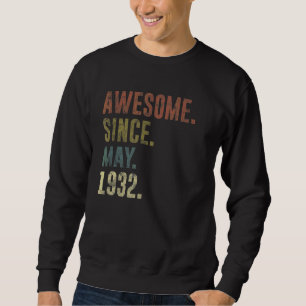 Sweatshirt 90e anniversaire Vintage stupéfiant depuis mai 193