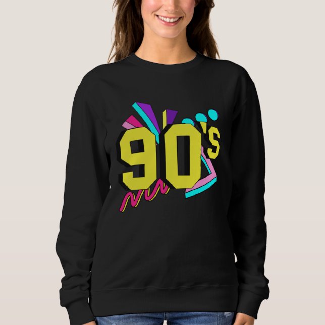 Sweatshirt 90s Costume Theme Party 90s Outfit Retro Party (Devant)