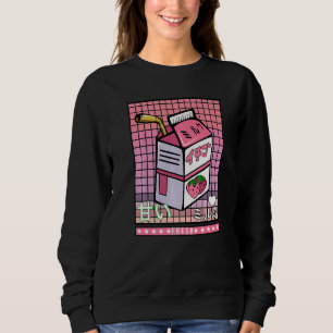 Sweatshirt 90s Jus Japonais Lait Vaporwave esthétique Haraju