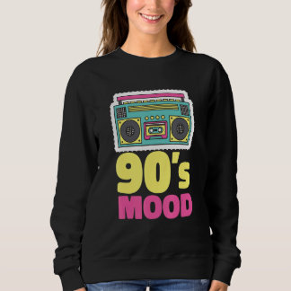 Sweatshirt 90's Mood Cassette Tape Boombox Nineties Music Ret