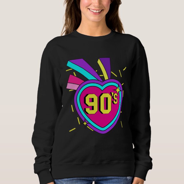 Sweatshirt 90s Outfit Retro Party 90s Costume Theme Party (Devant)