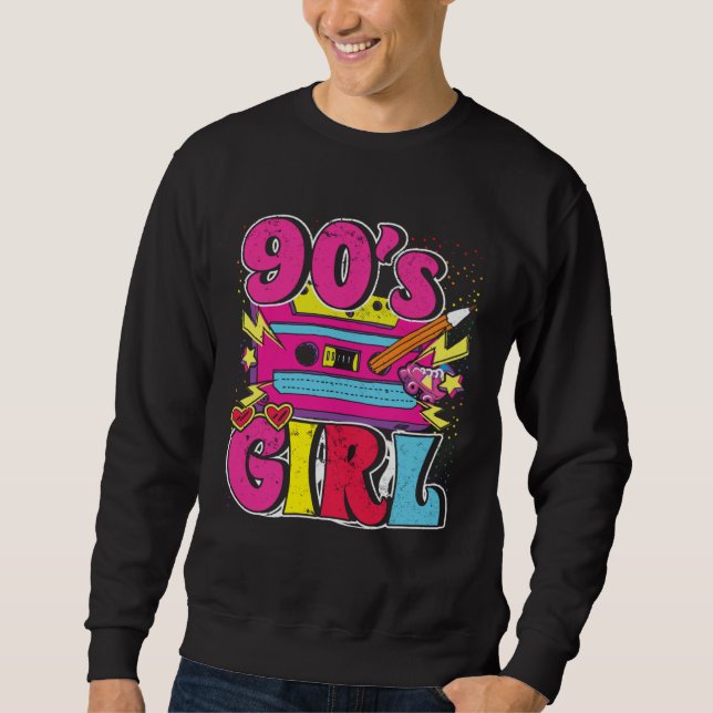 Sweatshirt 90s Party Girl Retro Costume Outfit 90 s (Devant)