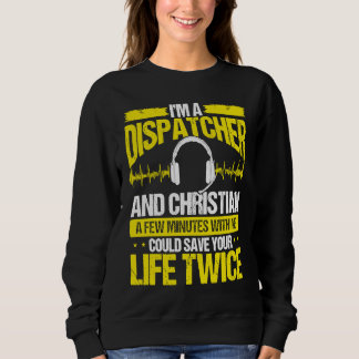 Sweatshirt 911 Dispatcher Christian Thin Gold Line Dispatch O