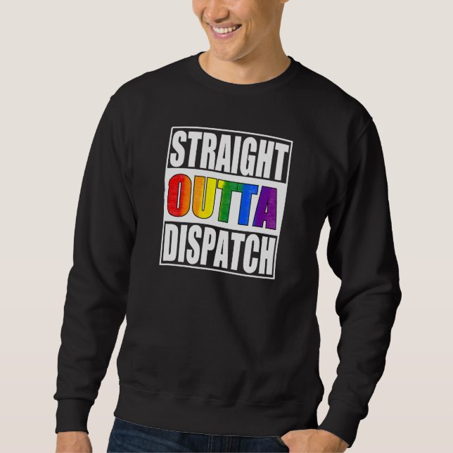 Sweatshirt 911 Dispatcher  Gay Pride LGBTQIA Thin Gold Line (Devant)
