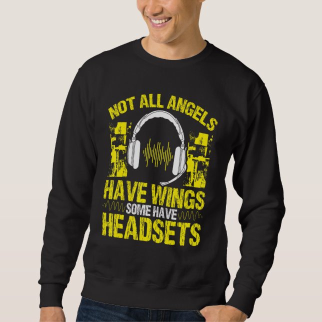 Sweatshirt 911 Dispatcher Some Angels have Headsets Emergency (Devant)