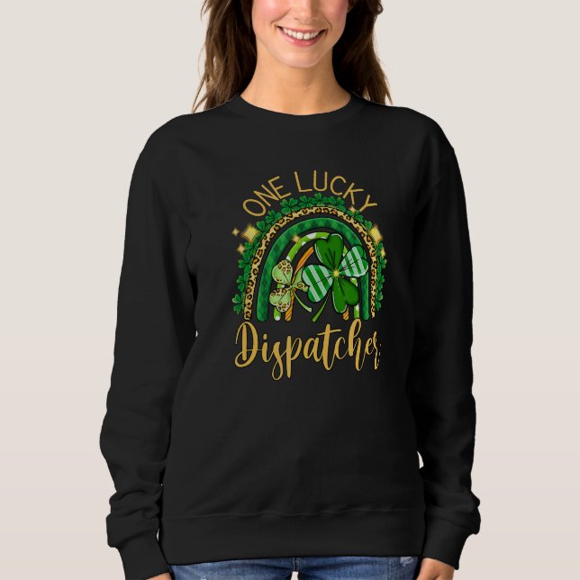 Sweatshirt 911 Dispatcher  Thin Gold Line St Patricks Day (Devant)