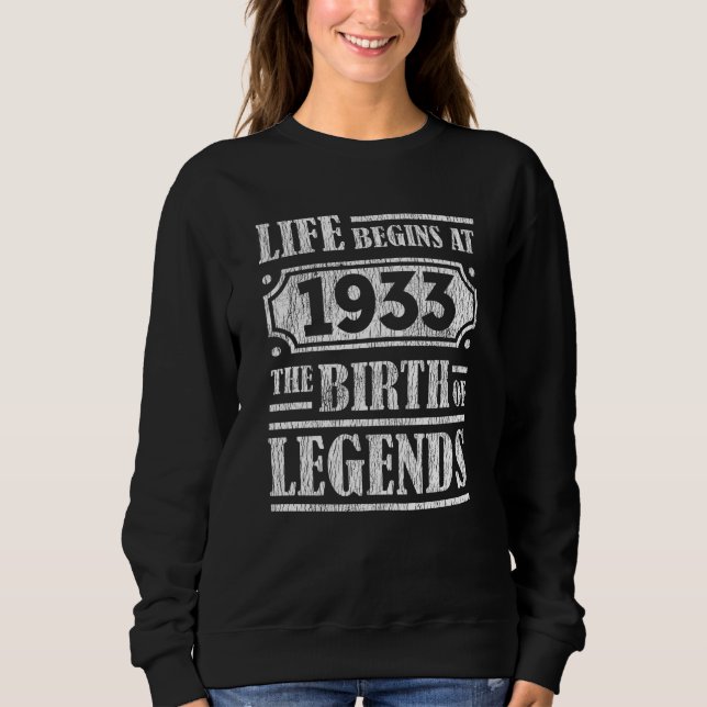Sweatshirt 92 Ans 1933 Naissance De La Légende 92E Anniversai (Devant)