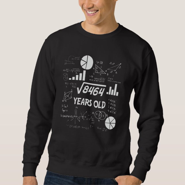 Sweatshirt 92 ans Enseignant en mathématiques Anniversaires 9 (Devant)