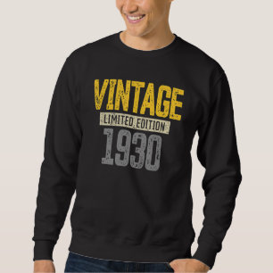 Sweatshirt 92e anniversaire Hommes Femmes Vintage 1930 92e an