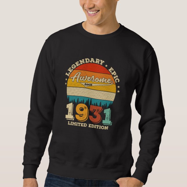 Sweatshirt 94e année Ancien Retro Magnifique 94e anniversaire (Devant)
