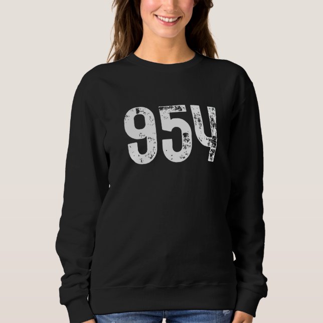 Sweatshirt 954 Area Code Fort Lauderdale FL Mobile Area Code  (Devant)