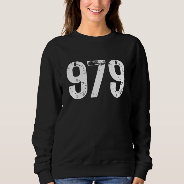 Sweatshirt 979 Area Code College Station TX Mobile Area Code  (Devant)