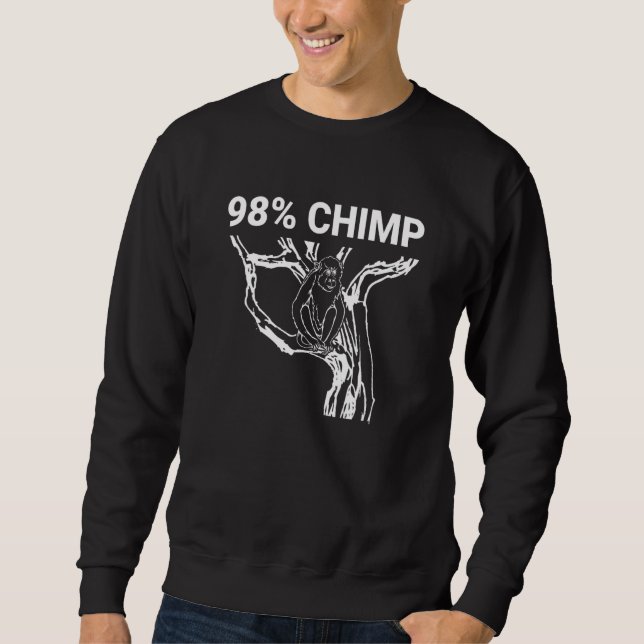 Sweatshirt 98 Chimp Inspiré 98 Chimpanzé Lié Singe Gen (Devant)