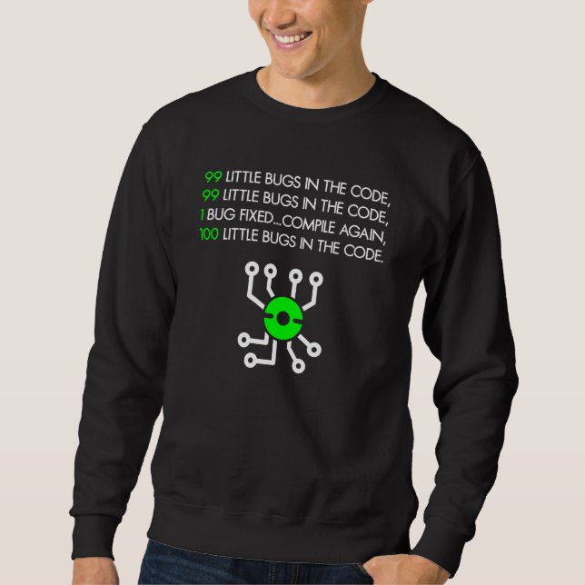 Sweatshirt 99 Bugs Dans Le Code (Devant)