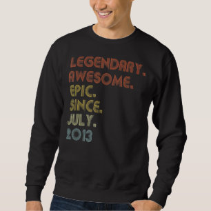 Sweatshirt 9 Ancien Awesome depuis Juillet 2013 9e Anniversai
