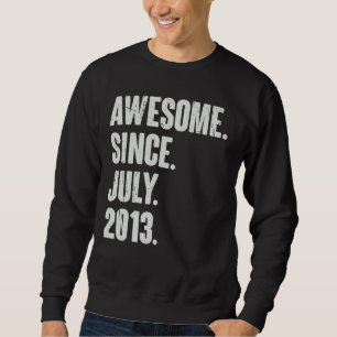 Sweatshirt 9 Ans 9ème Anniversaire Awesome depuis Juillet 201