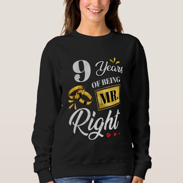Sweatshirt 9 Ans D'Être M. Right Funny Couples Mariage A (Devant)