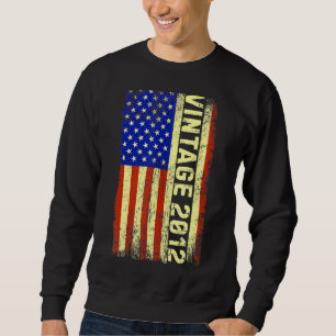 Sweatshirt 9 ans Vintage 2013 drapeau américain 9e anniversai