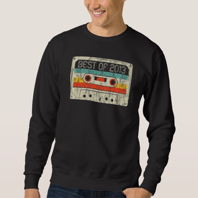 Sweatshirt 9e Anniversaire Meilleur De 2013 Bande De Cassette (Devant)