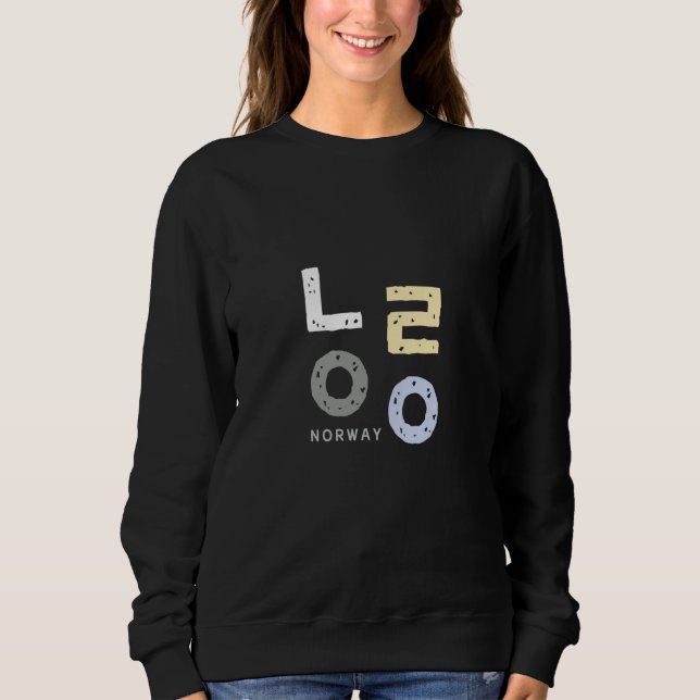 Sweatshirt A avec le mot Norvège écrit en consonne coréenne (Devant)