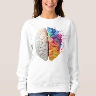 Sweatshirt A brain divided between logical and creative sides