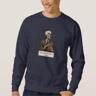 Sweatshirt à capuche graphique squelette noir pour