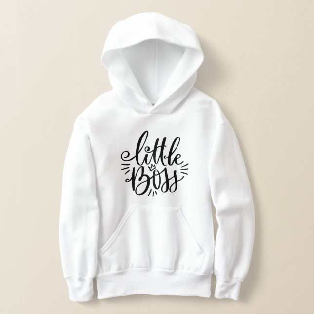 Sweatshirt à capuchon design Little Boss (Poser)