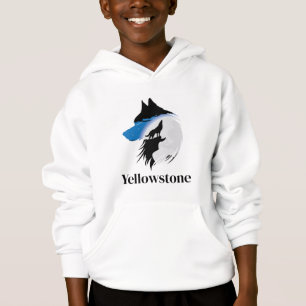 Sweatshirt à capuchon supérieur du garçon Wolf Yel