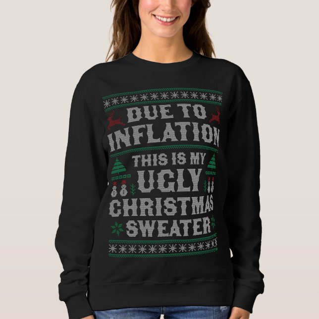 Sweatshirt A cause de l'inflation, voici mon affreux pull pou (Devant)