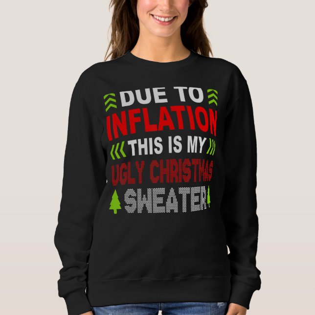 Sweatshirt A cause de l'inflation, voici mon affreux pull pou (Devant)