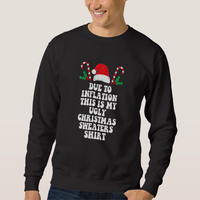 Sweatshirt A cause de l'inflation, voici mon affreux pull pou (Devant)