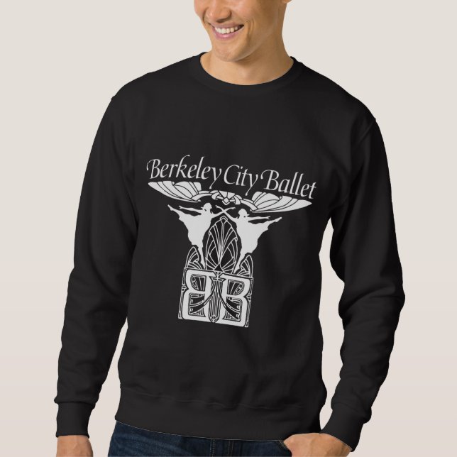 Sweatshirt à col blanc adulte - Noir (Devant)