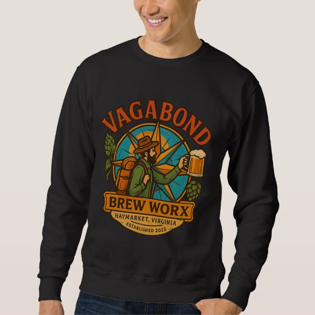 Sweatshirt à col rond avec logo (Devant)