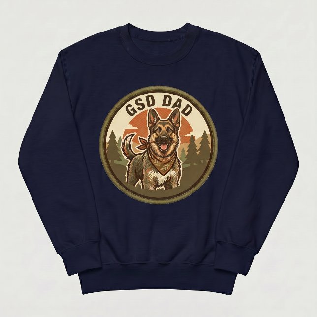 Sweatshirt à col rond GSD Dad | Cadeau pour papa d (Créateur téléchargé)