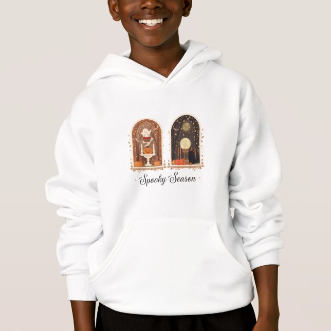 Sweatshirt à Fenêtres en Arc de la Saison Effrayan (Devant)