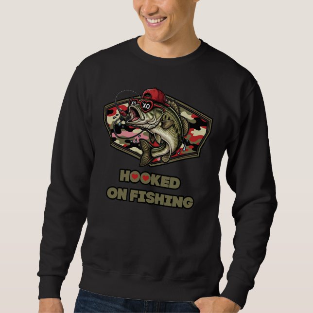 Sweatshirt A fun and bold illustration of a cool bass (Devant)
