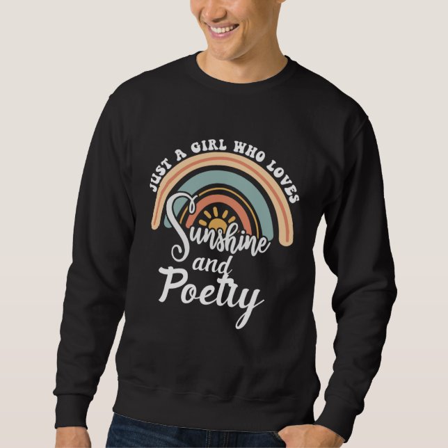 Sweatshirt A girl who loves sunshine and Poetry (Devant)