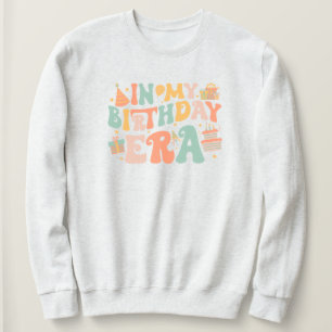 Sweatshirt À mon ère d'anniversaire Pastel Lettres Super