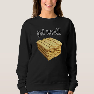 Sweatshirt a obtenu du bois avec des planches empilées en boi