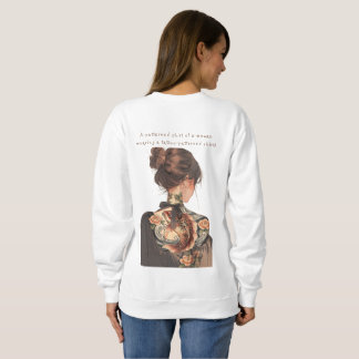 Sweatshirt A patterned shirt of a woman wearing a tattoo-patt
