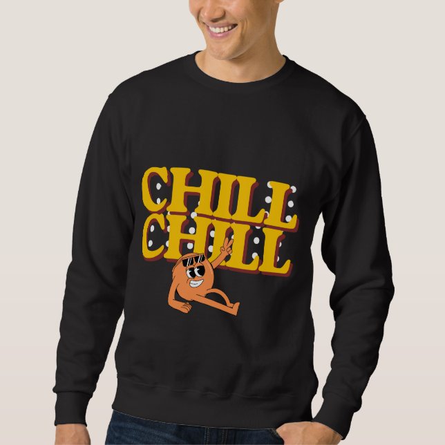 Sweatshirt à personnage de dessin animé rétro Chil (Devant)