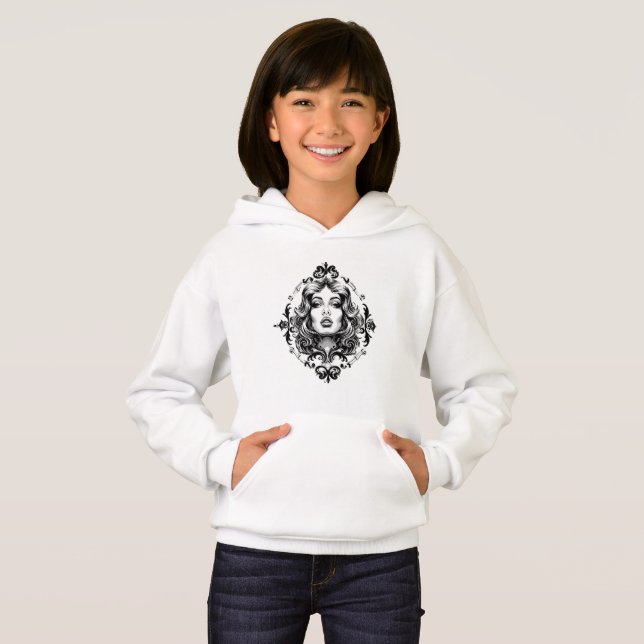 Sweatshirt à portrait cameo gothique (Devant entier)