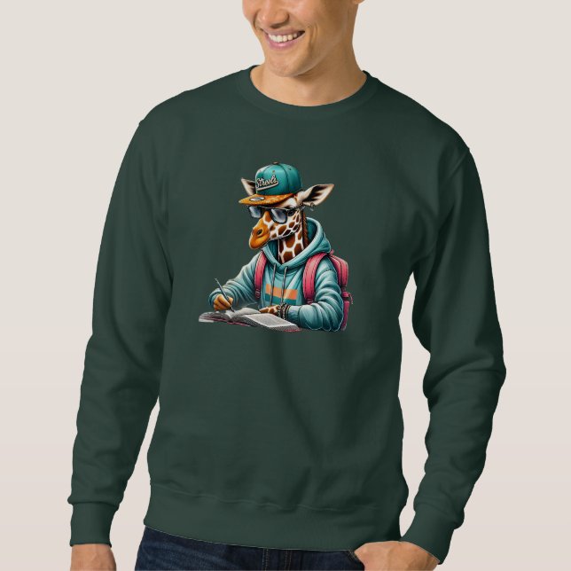 Sweatshirt A studious giraffe2 (Devant)